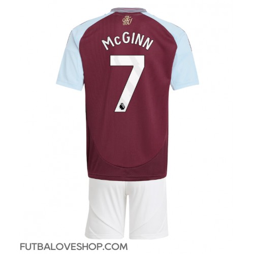 Dres Aston Villa John McGinn #7 Domáci pre deti 2024-25 Krátky Rukáv (+ trenírky)